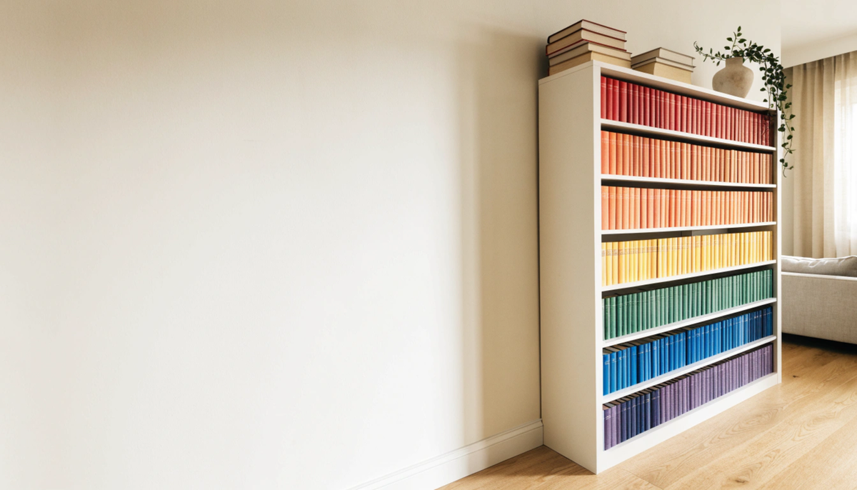 Color Coordinated Bookshelf: How to Arrange Books by Color Without Losing Track of Them