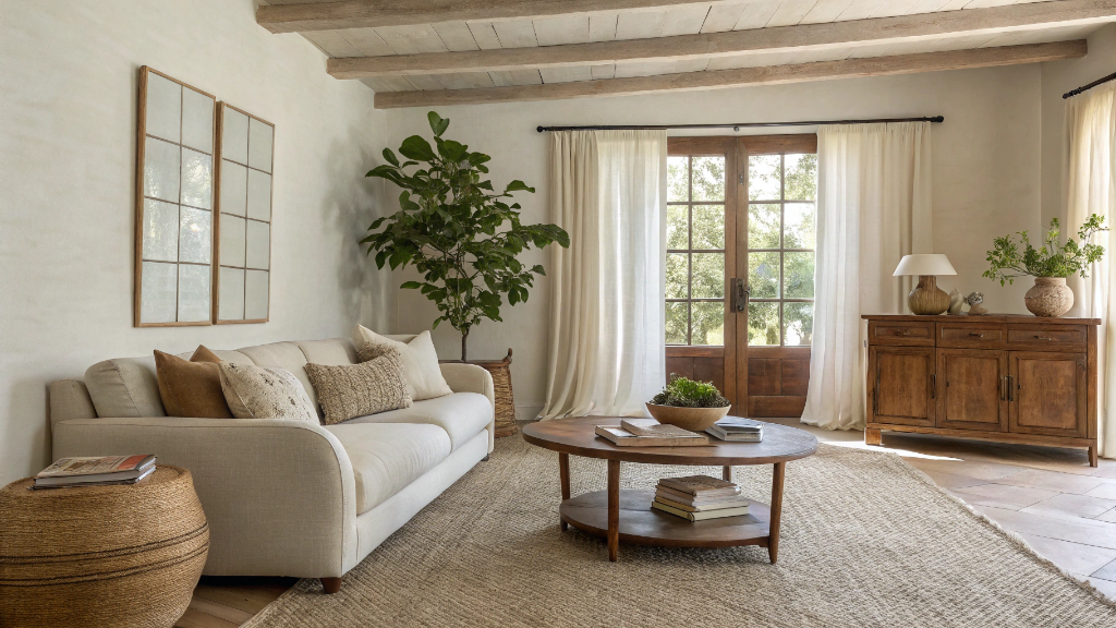 What Is Organic Modern Style? How to Use Warm Wood, Rattan, and Storage Furniture