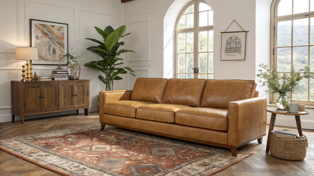 17 Camel Leather Sofa Decorating Ideas to Transform Your Living Room
