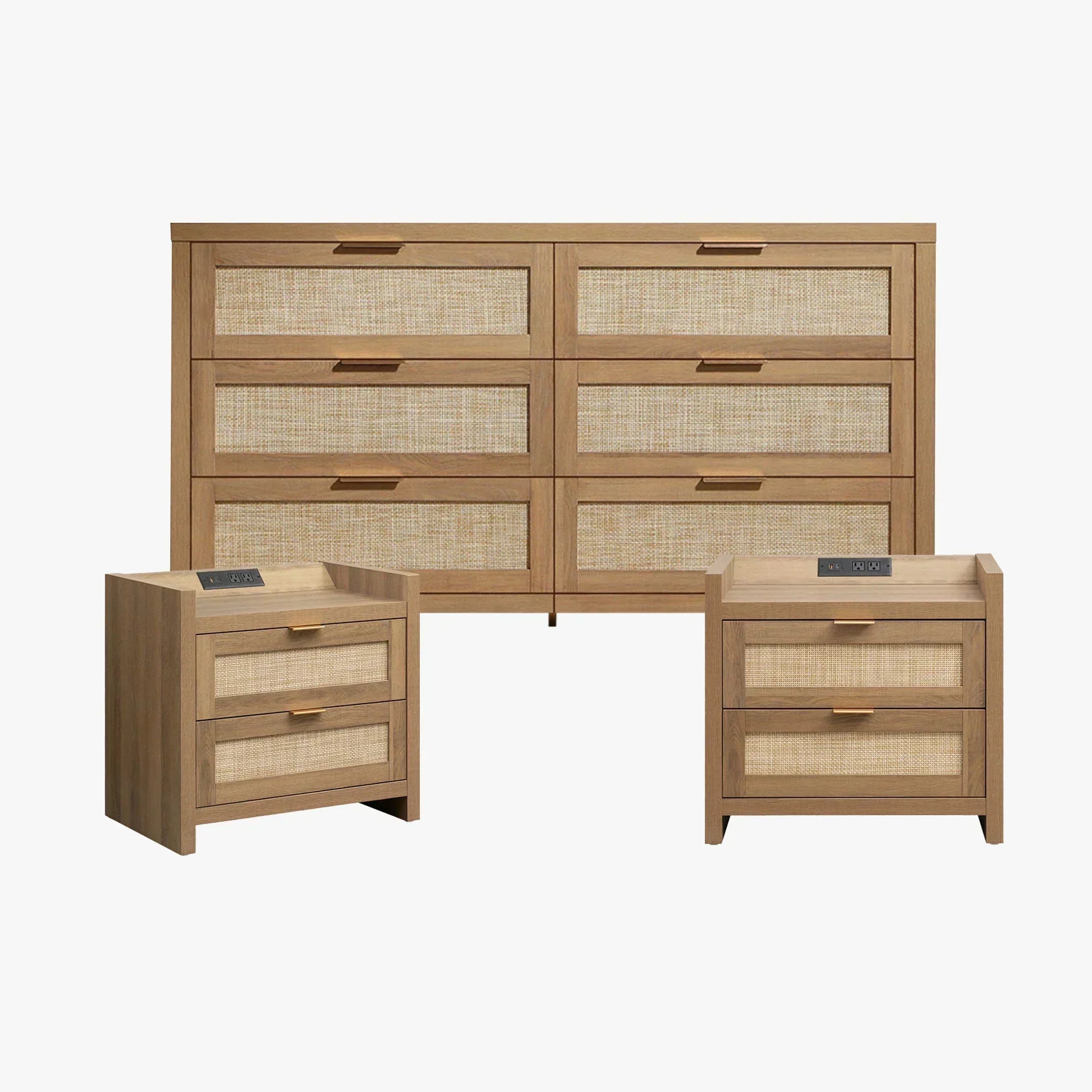 dresser and night table set Savanna Dresser Set with Drawers, Bedside Table with Drawers