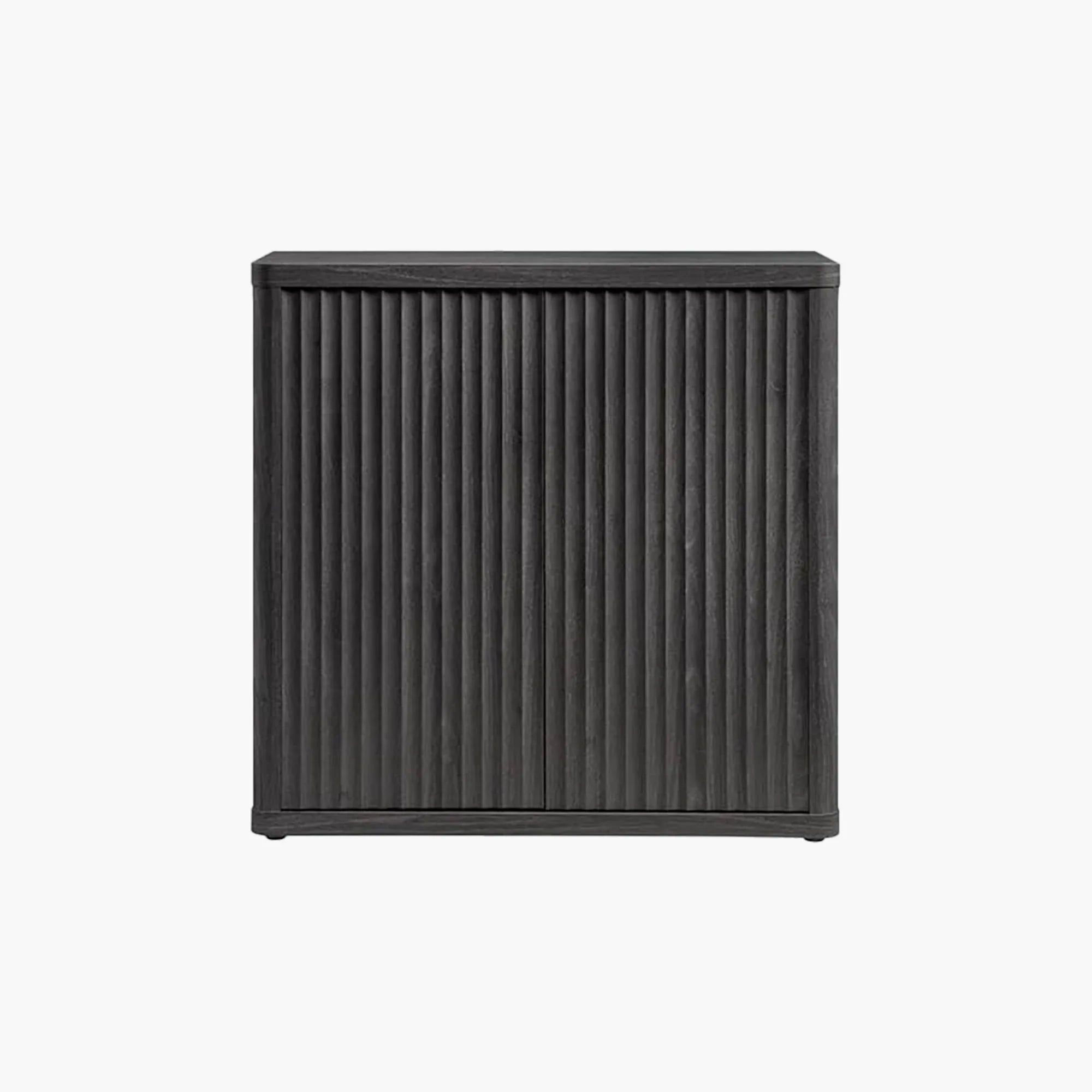 Product image of the SICOTAS Cas Buffet Cabinet in a darker finish, showcasing the fluted doors and finish variation.