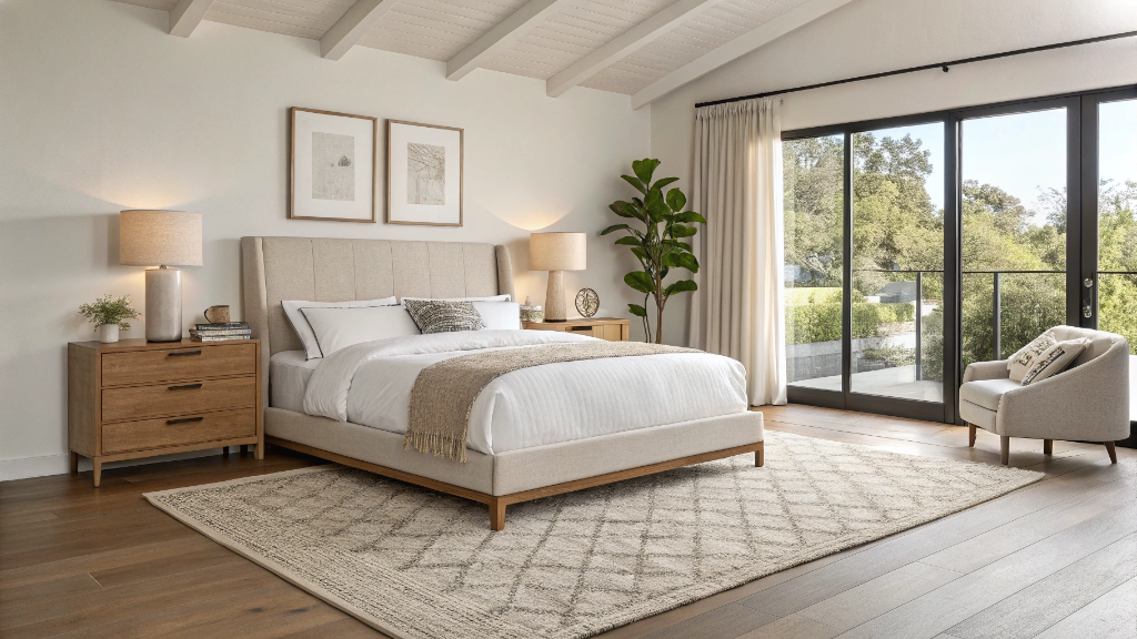 Rug Under Bed Guide: How to Style Rugs With Dressers and Nightstands