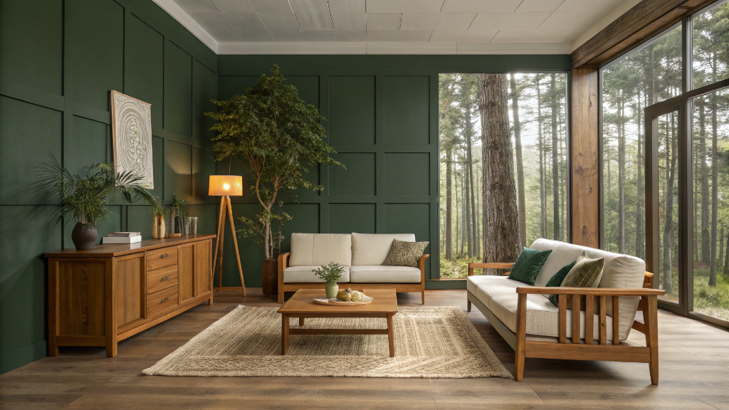 21 Forest-Themed Living Room Ideas for an Earthy, Calm Space