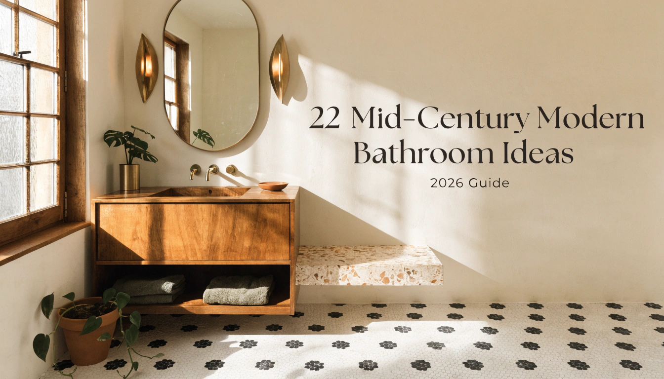 22 Mid Century Modern Bathroom Ideas for a Warm, Timeless Look