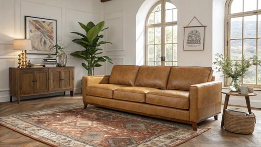 17 Camel Leather Sofa Decorating Ideas to Transform Your Living Room