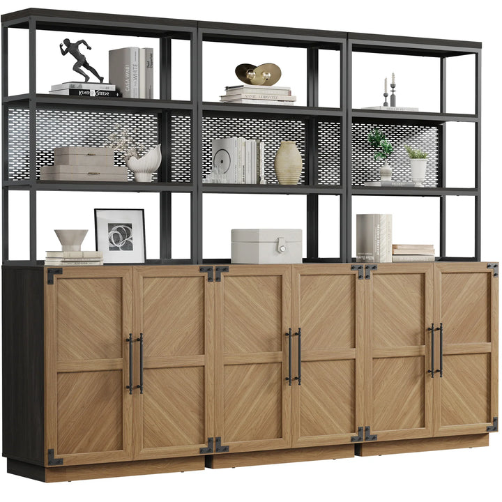 Willow 2 Doors Bookshelf, 75.3 Inch Tall