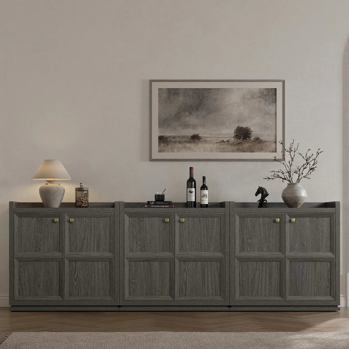 Helio Sideboard Cabinet, Set of 3