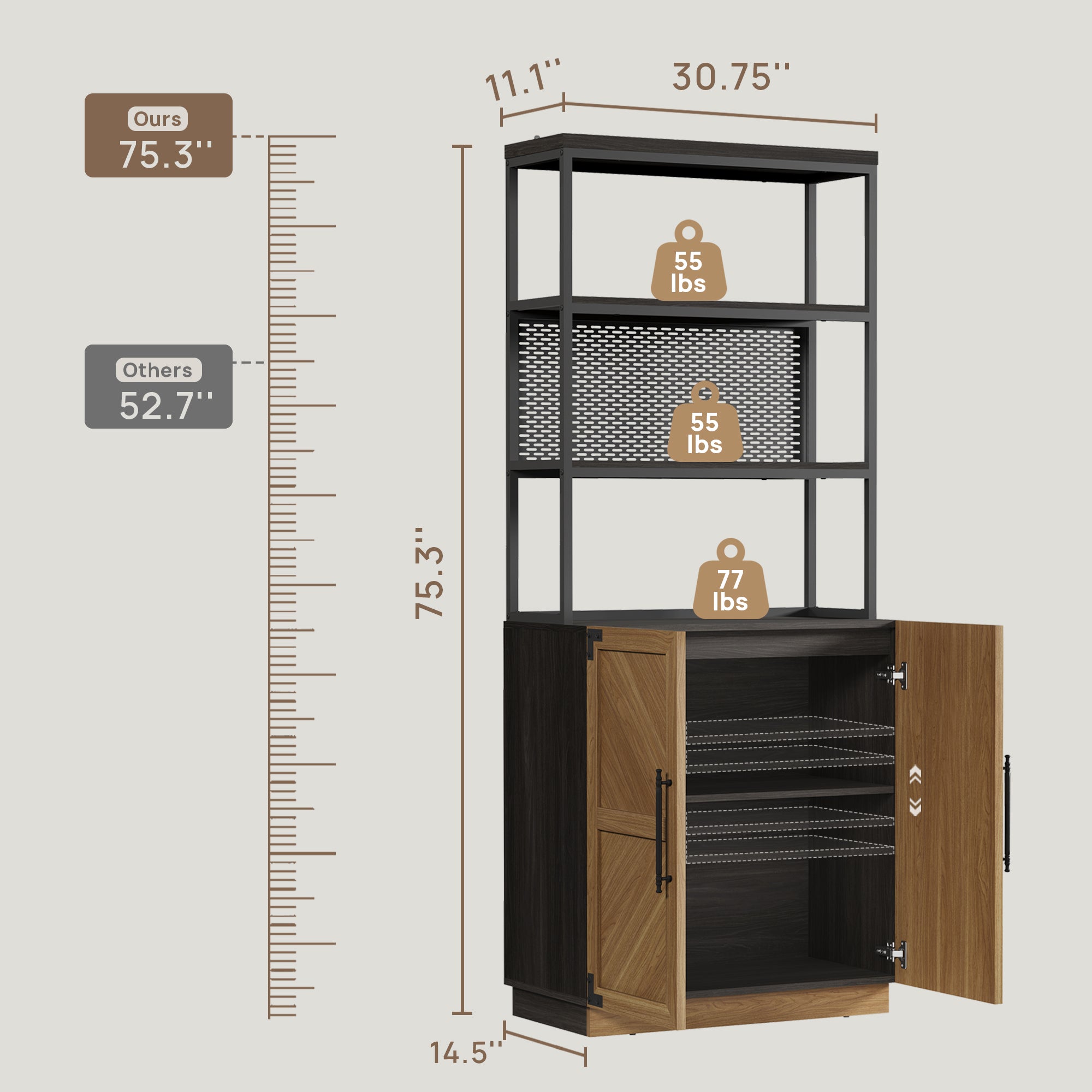 Willow 75.3Inch Tall Bookshelf - Sicotas