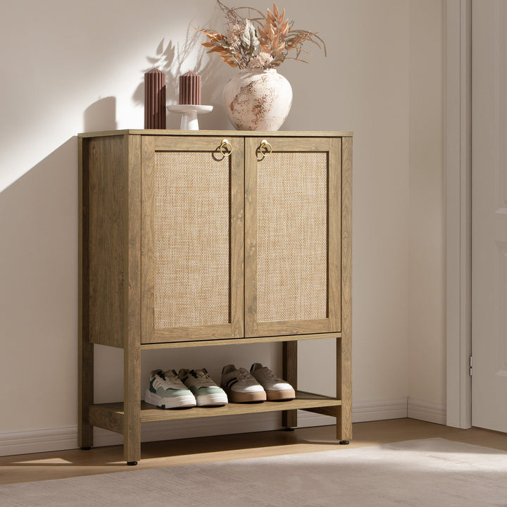 Terra Shoe Cabinet, 2 Doors - 3 Pieces - Carbon Cherry