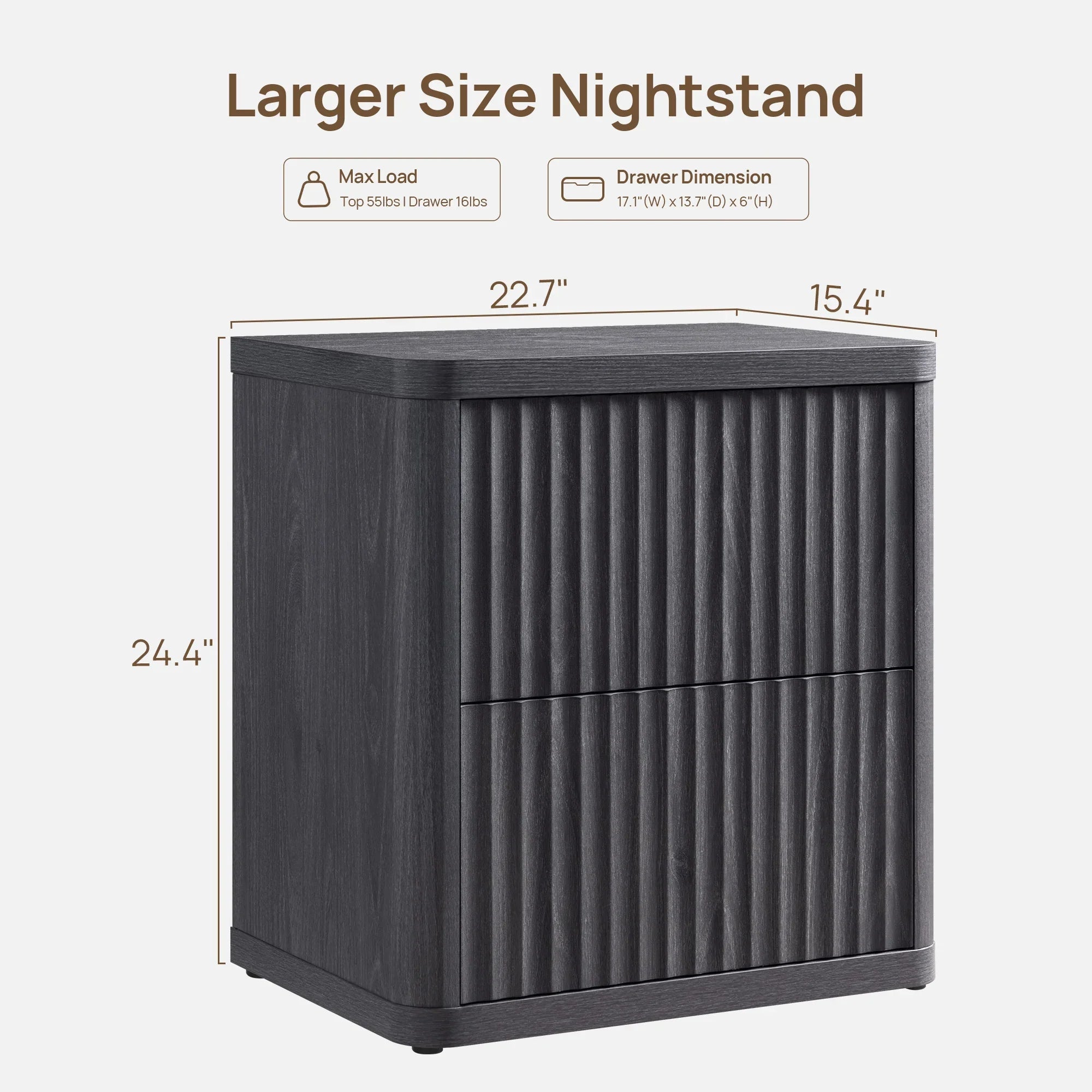 Cas Night Table with 2-Drawer