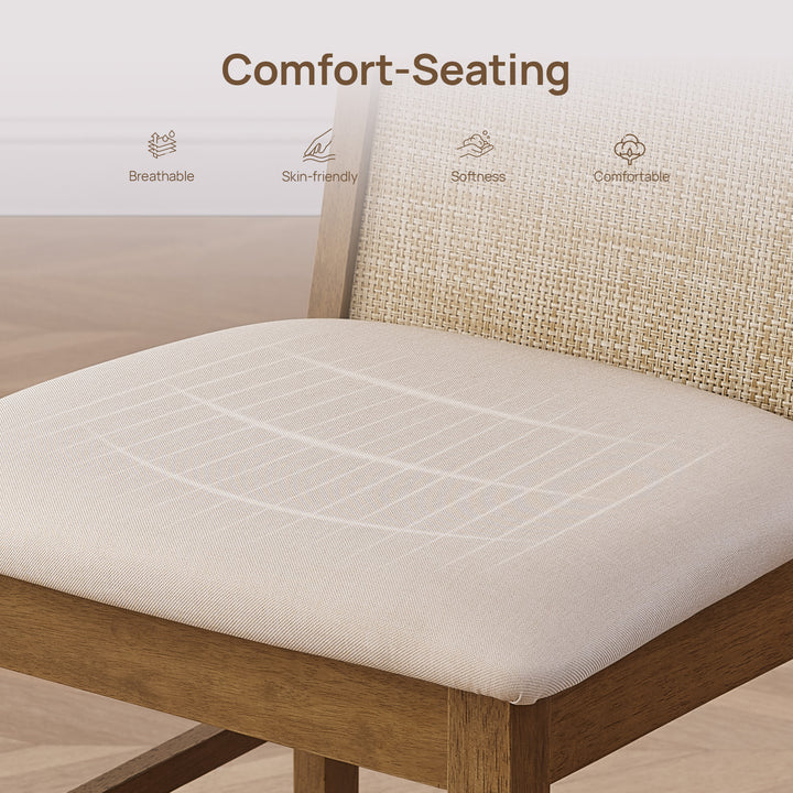 Savanna Modern Dining Chair, Solid Wood Frame