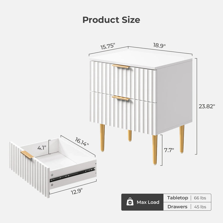 Opus Nightstand with Drawers
