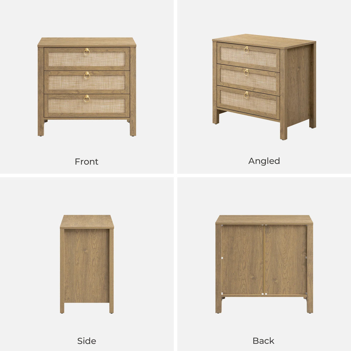 Terra 3 Drawers Nightstand