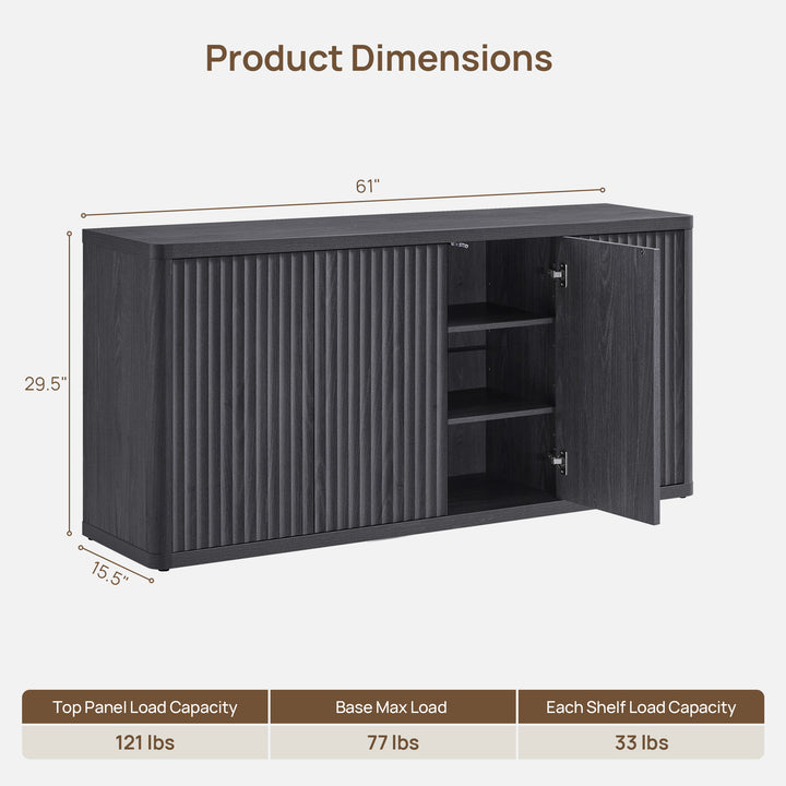Cas TV Stand with 4 Doors