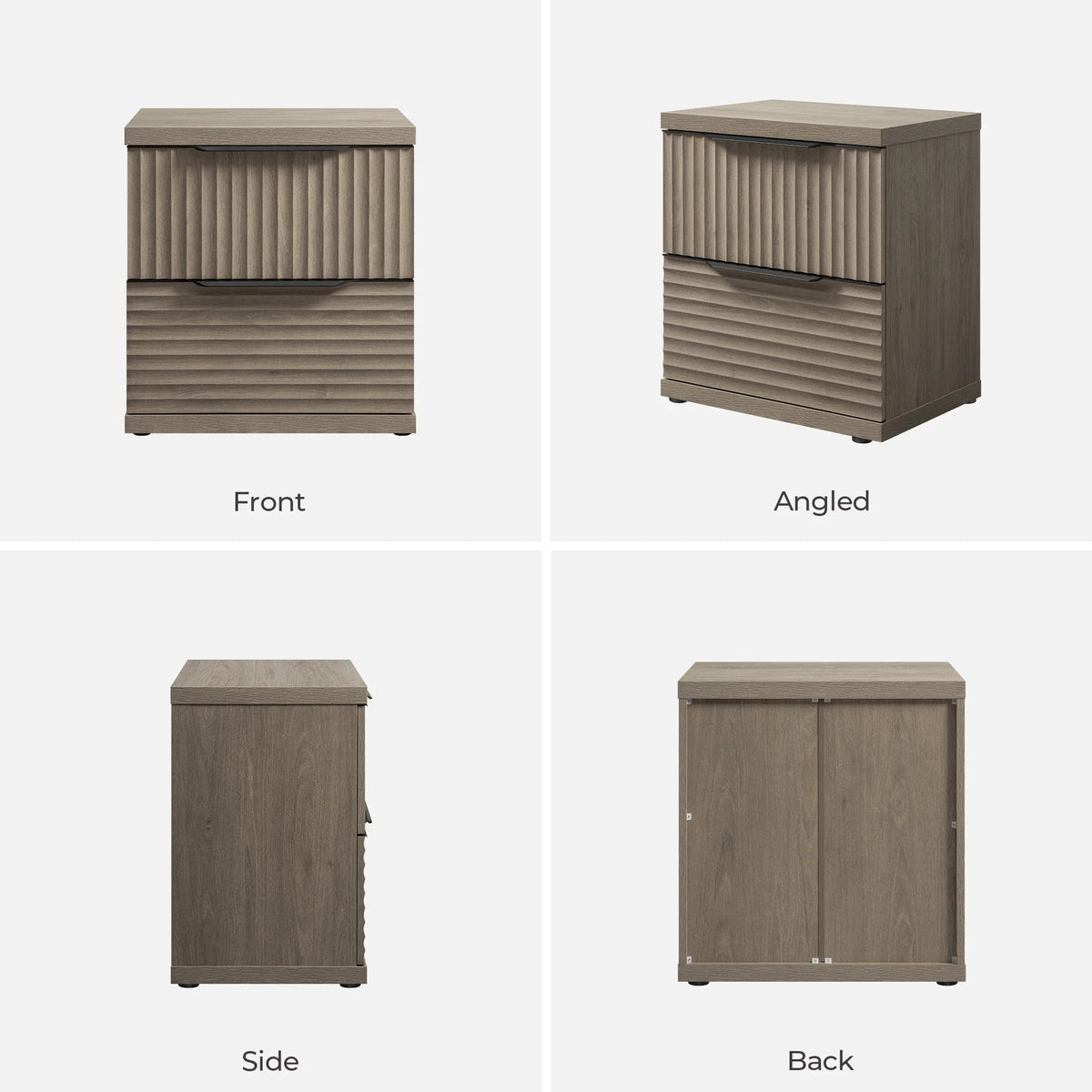 Stria Nightstand with Storage