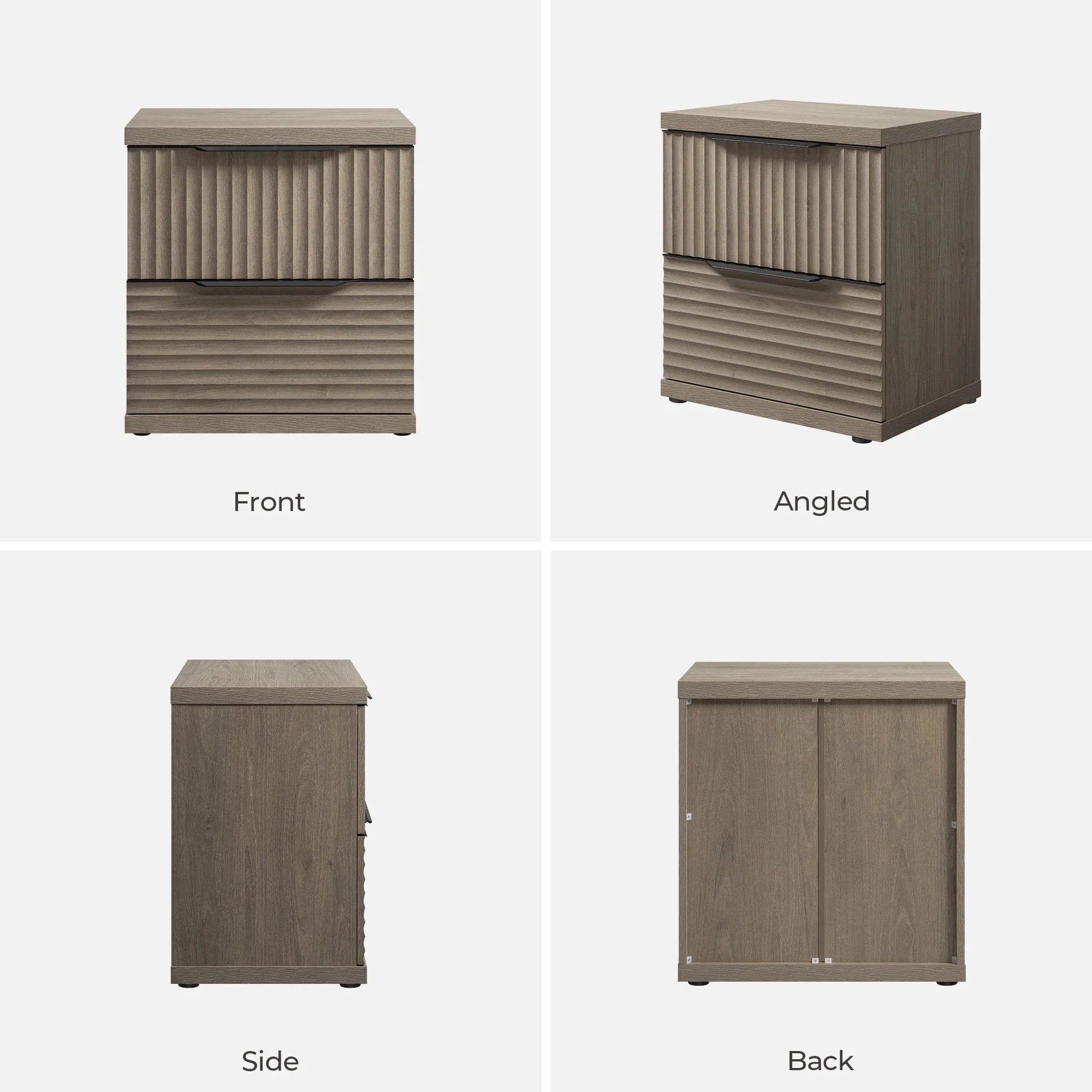 Stria Nightstand with Storage