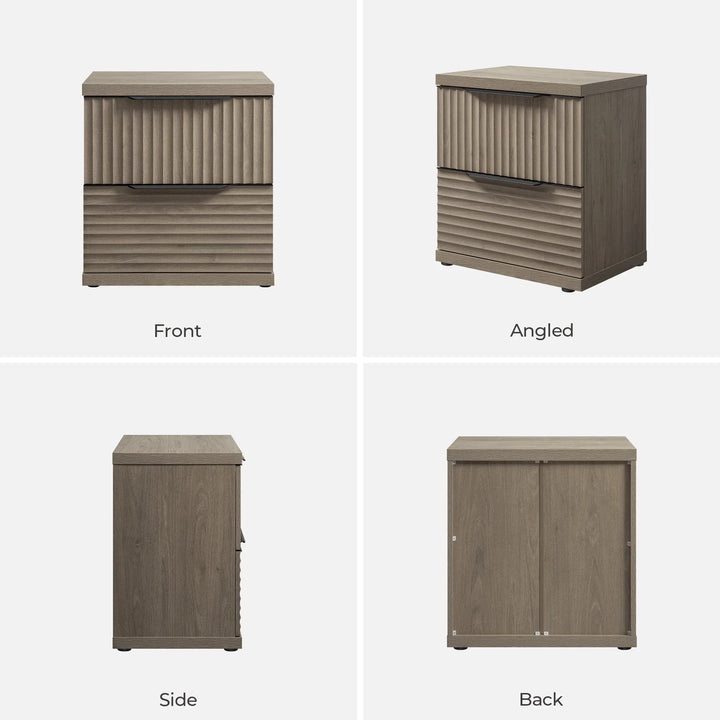 Stria Nightstand with Storage