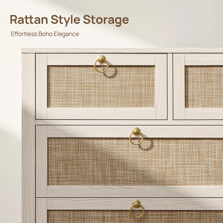 Terra White 7 Drawers Dresser