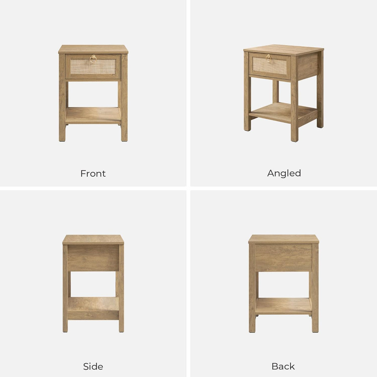 Terra Nightstand with 1-Drawer, Set of 2
