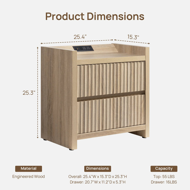 Prelude End Tables, 2 Drawers