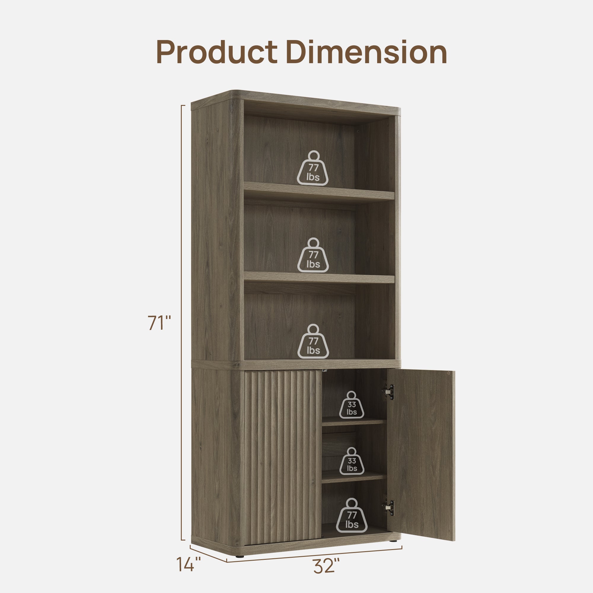 Cas Bookcase with 2 Doors