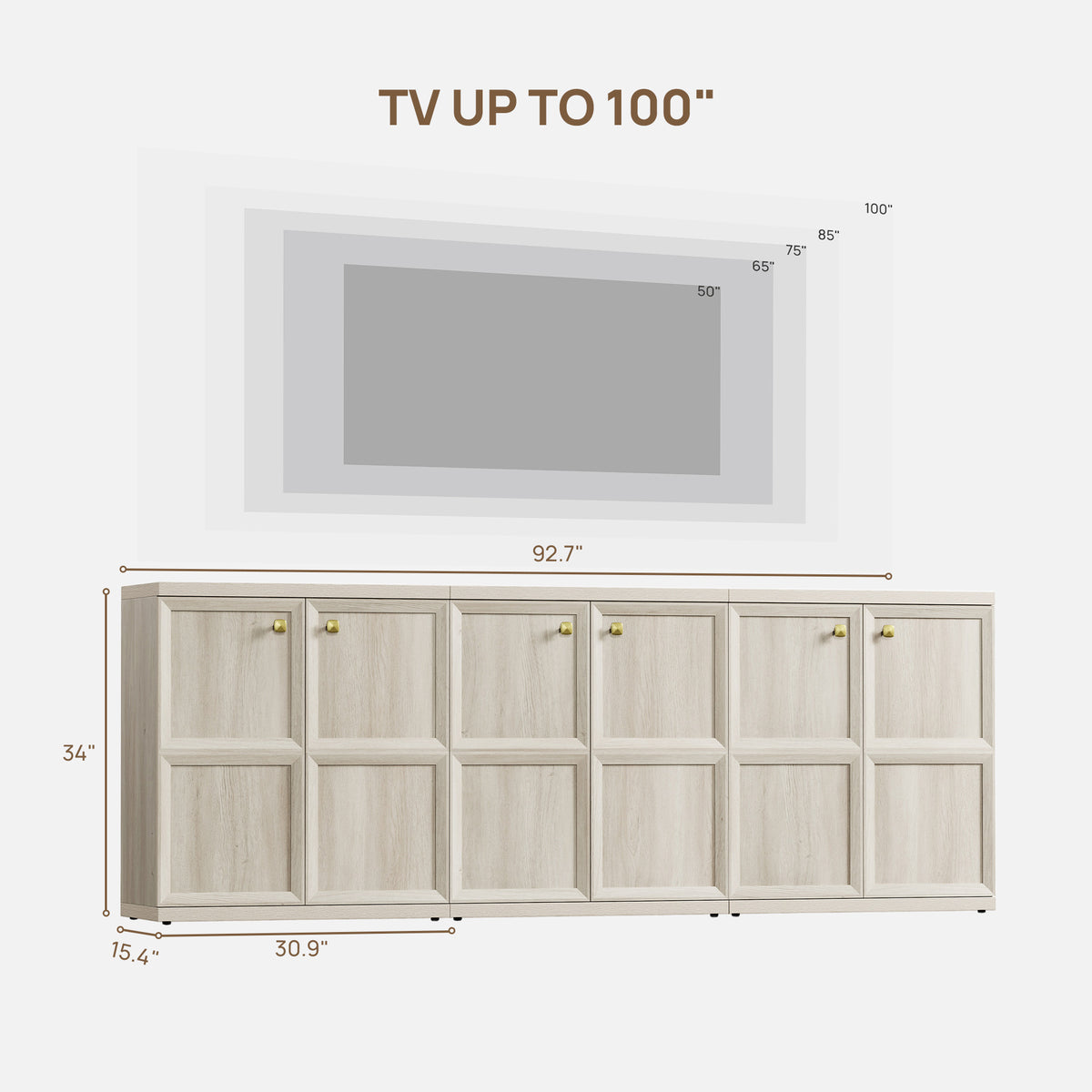 Helio Modular TV Stand Up to 100Inch TV