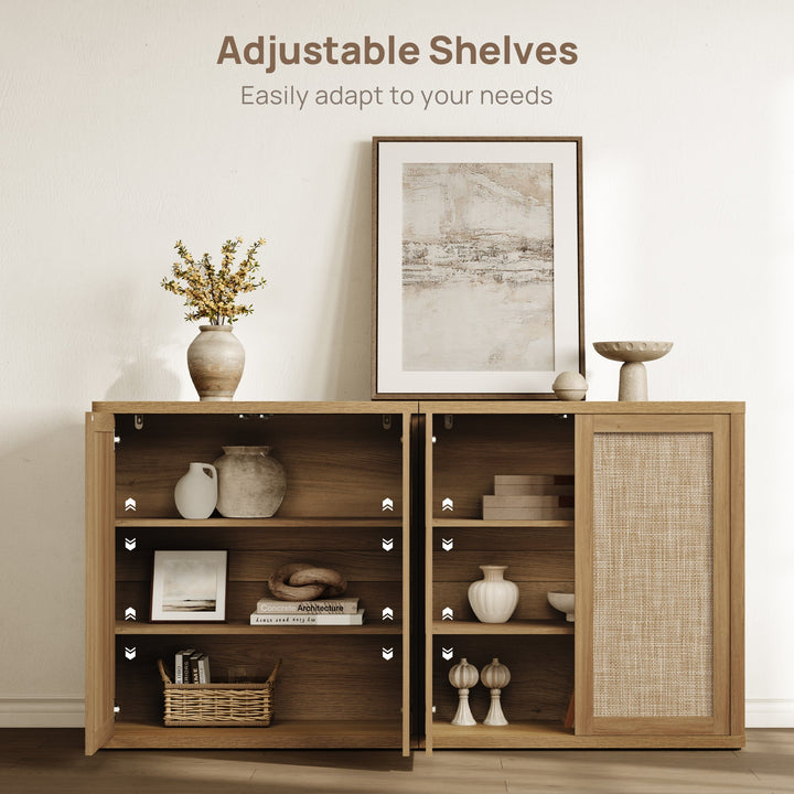Zura Modular Sideboards Set of 2, Amber Oak