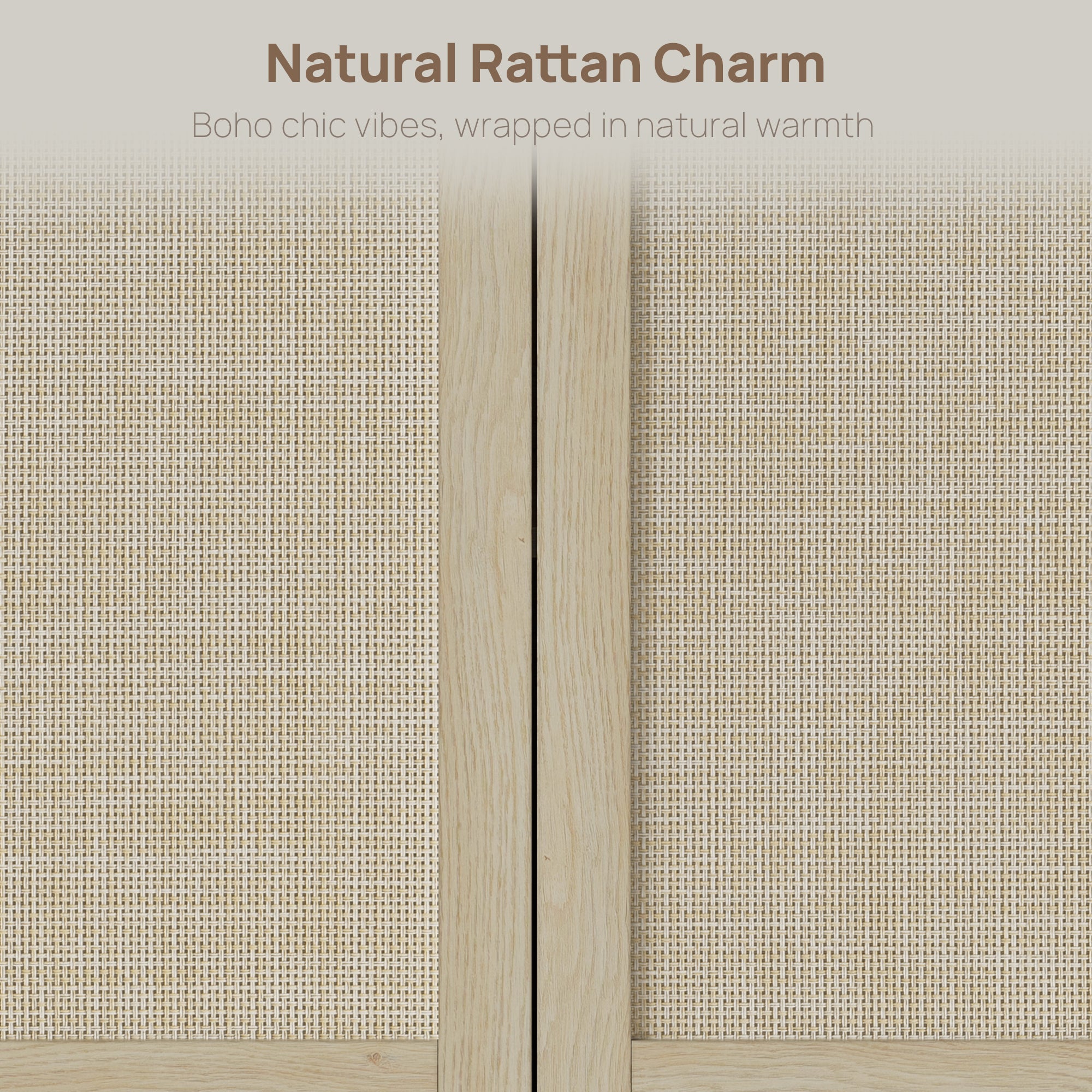 Zura Rattan Bookcase, 71 Inches Tall