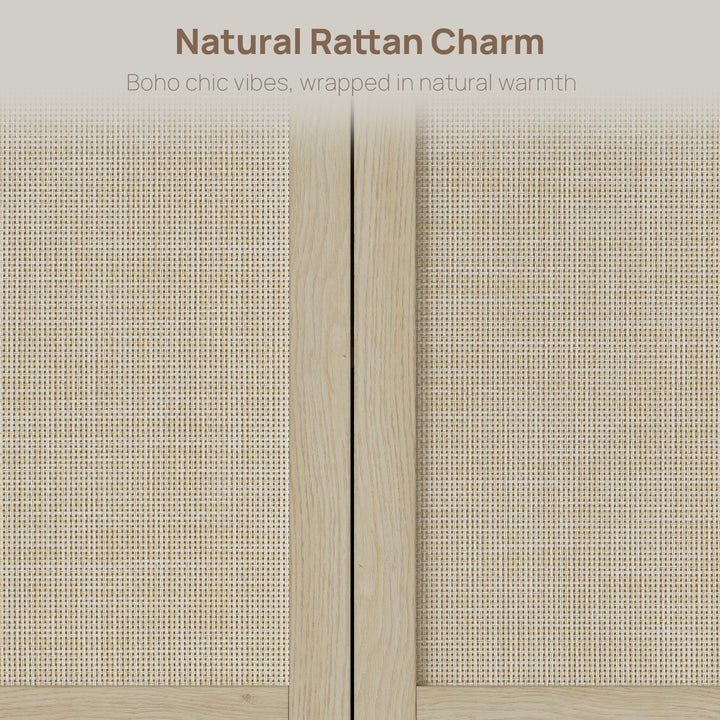 Zura Rattan Bookcase, 71 Inches Tall