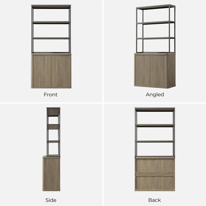Cas 70.9Inch Bookshelf With 2 Doors