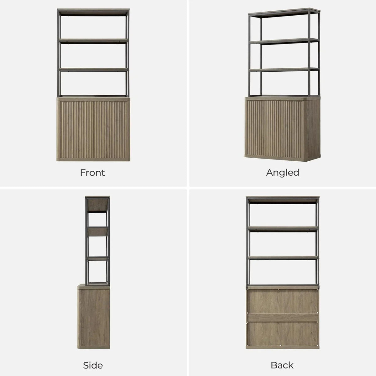 Cas Book Shelf with Storage, Set of 2