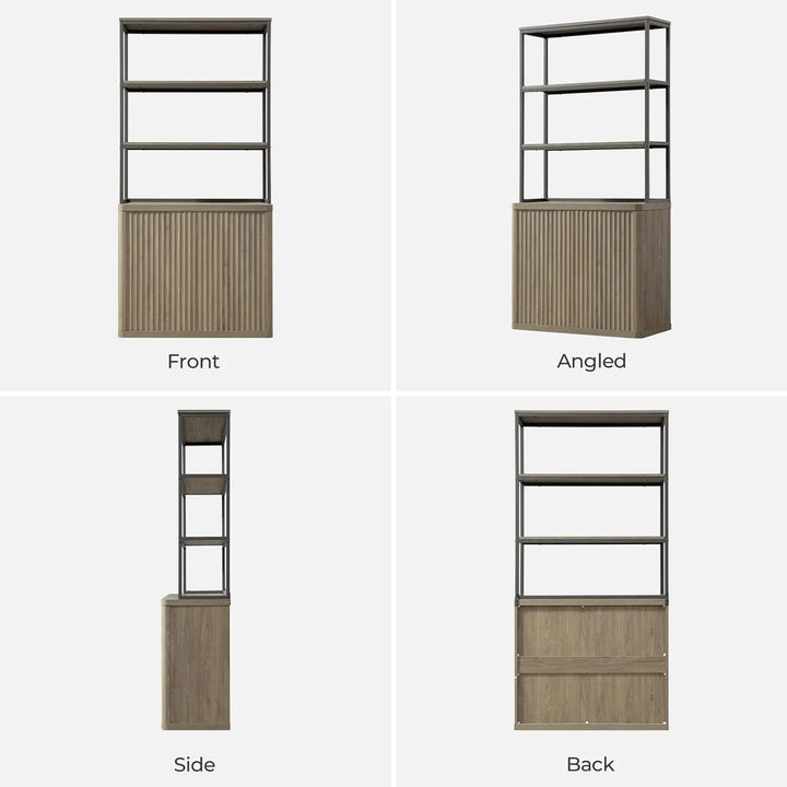 Cas Book Shelf with Storage, Set of 2