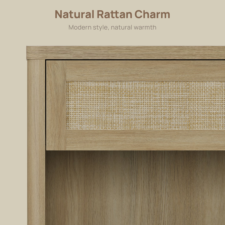 Zura Rattan Nightstand with Drawer