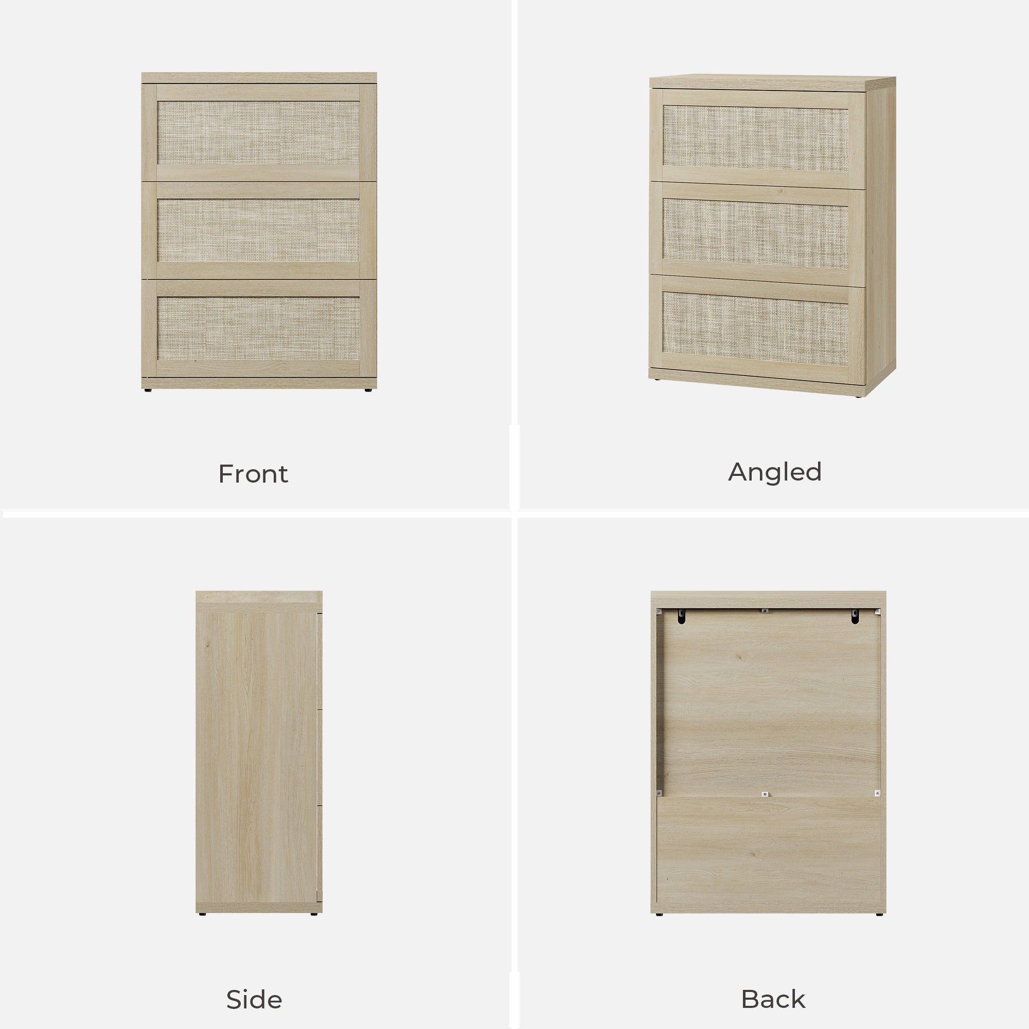 Zura Rattan Sectional Dresser, Large Size Option