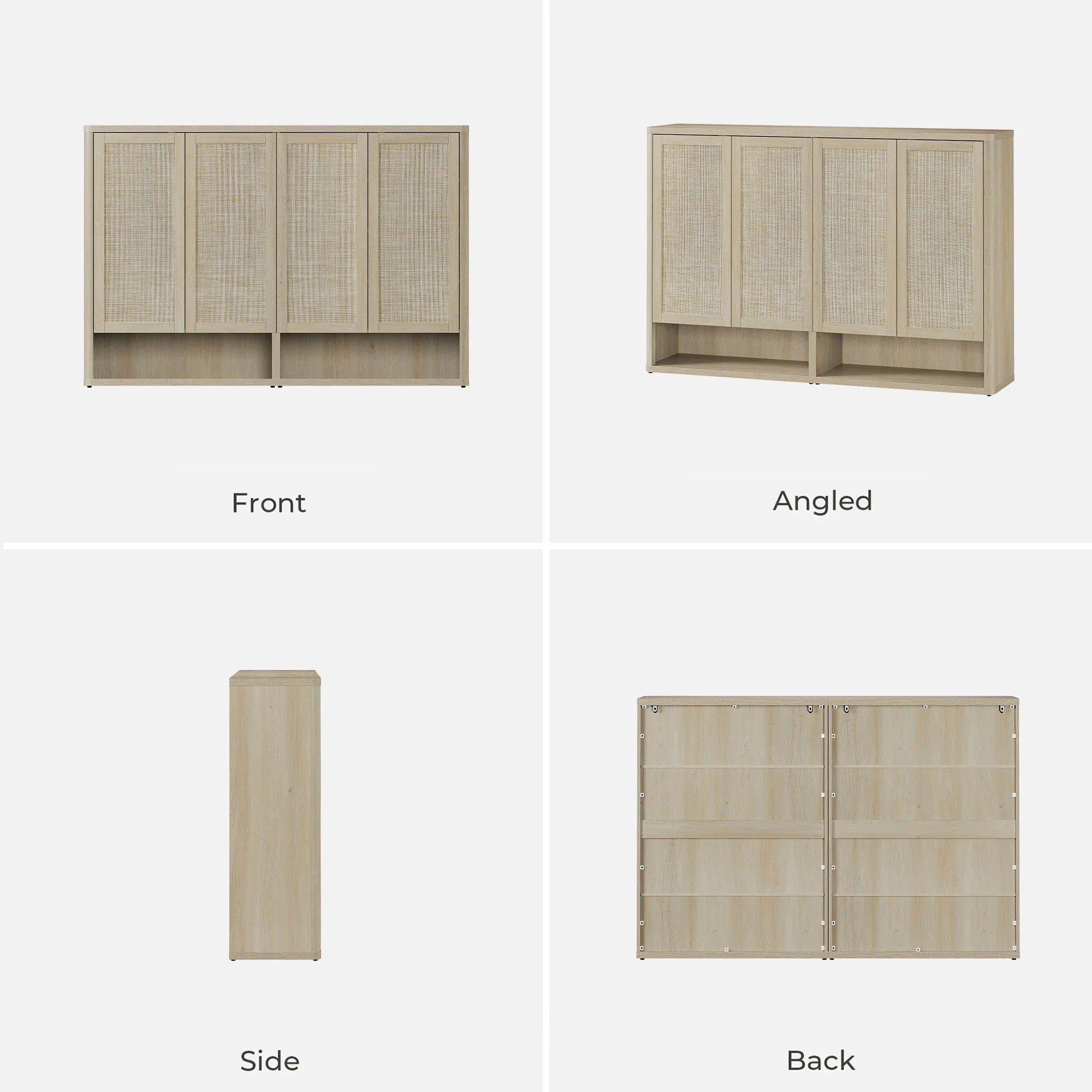 Zura Modular Rattan Shoe Cabinet, 40 Pairs