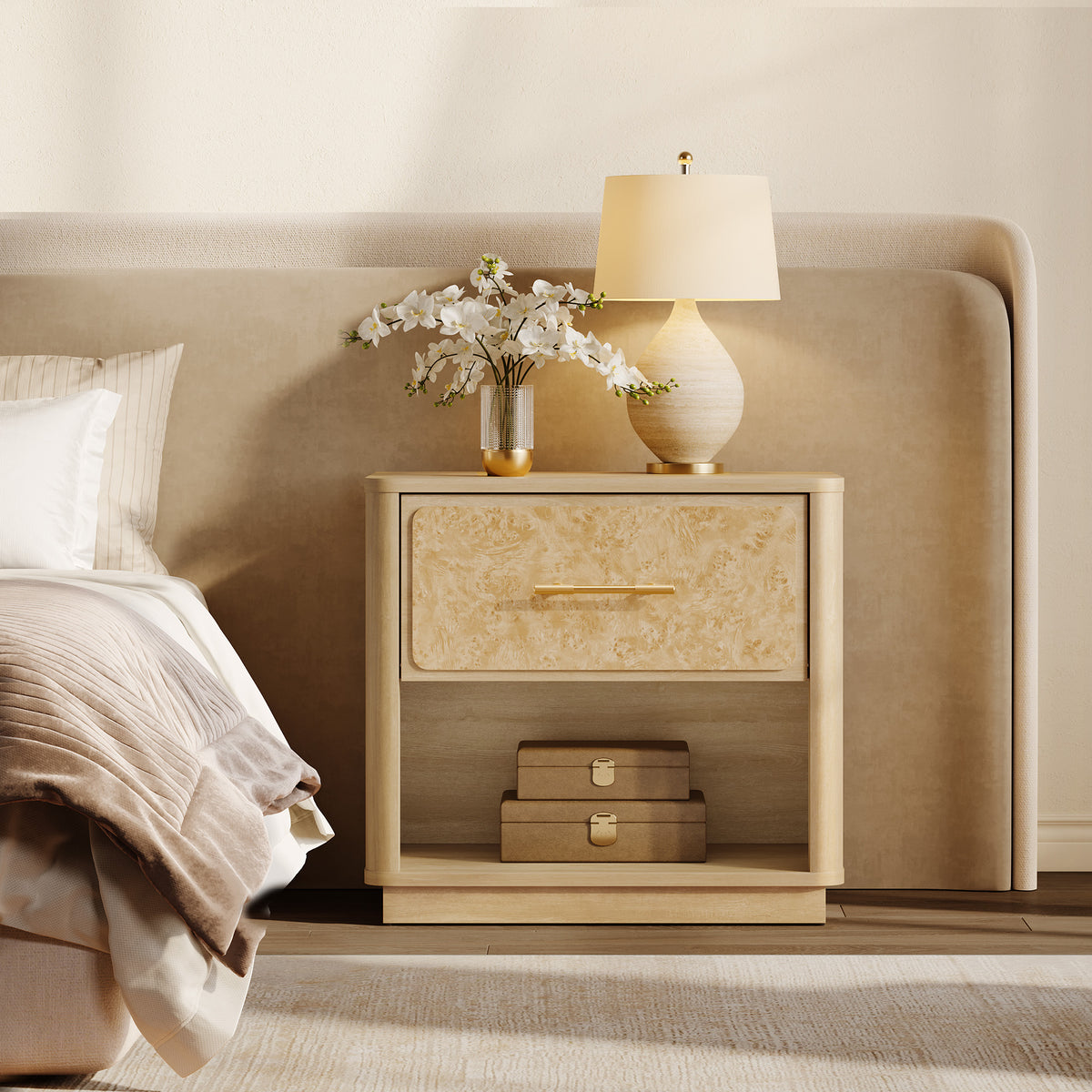 Burluxe Dresser with Drawers and Nightstands Set