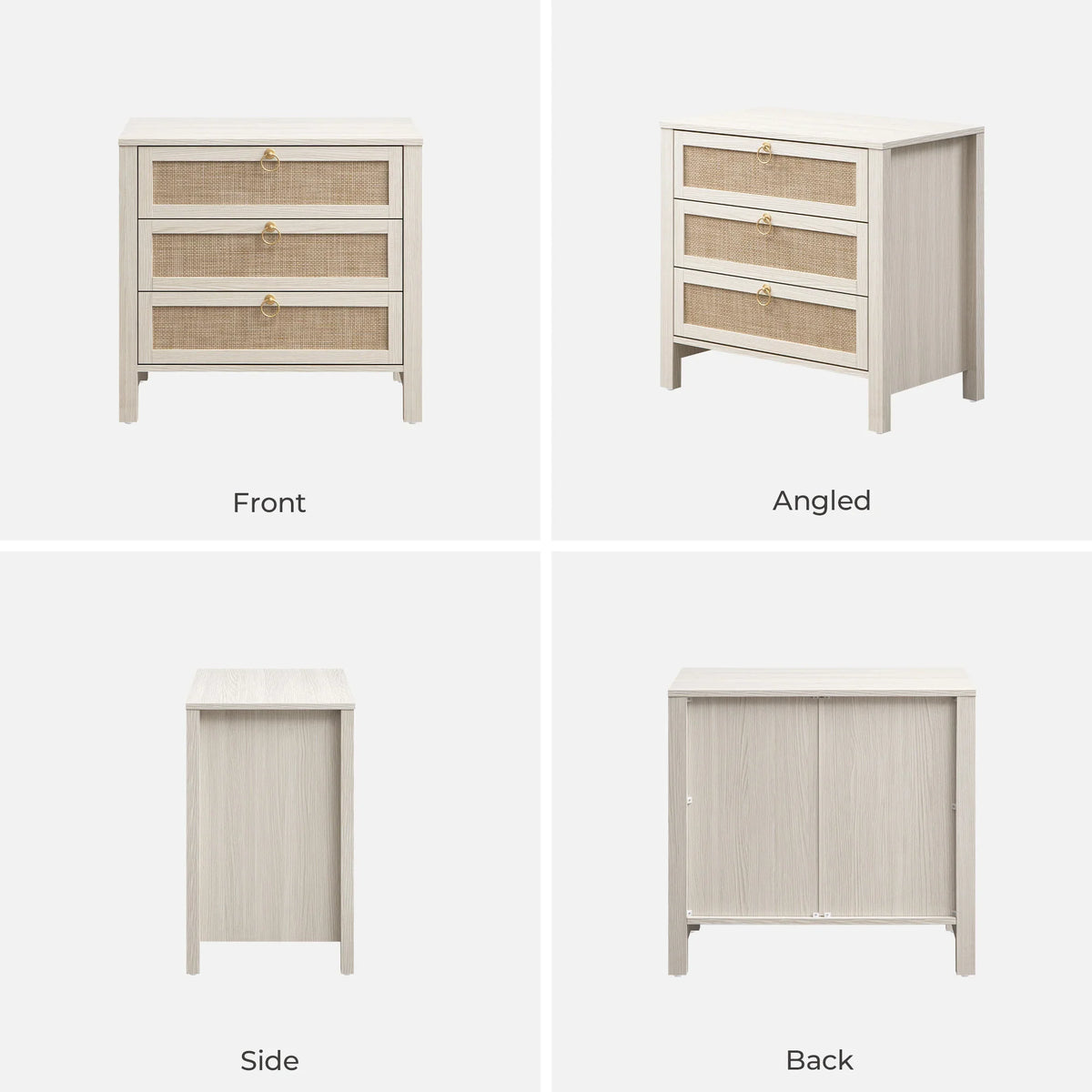 Terra Nightstand, 3 Drawers