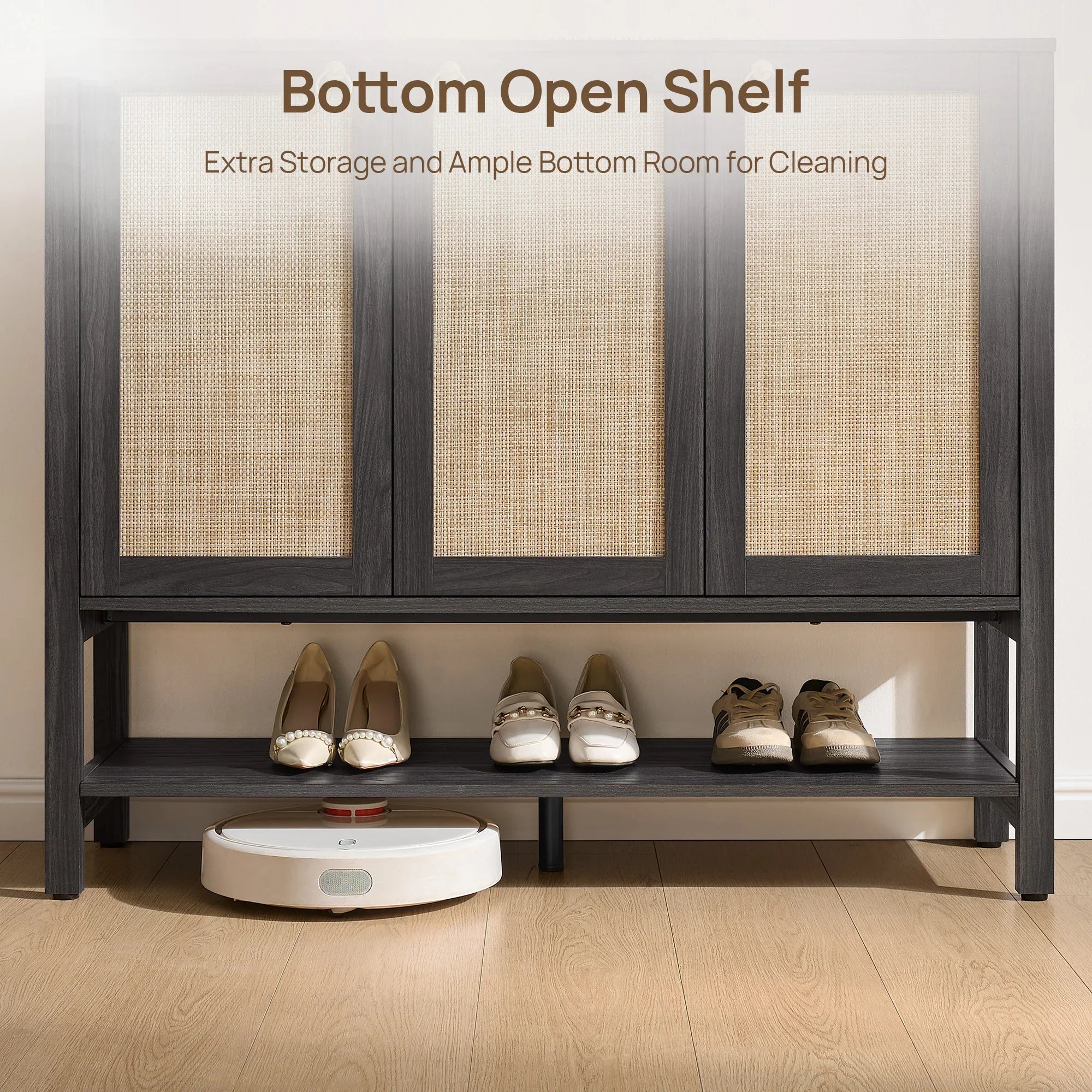 Terra Rattan Shoe Cabinet with Storage