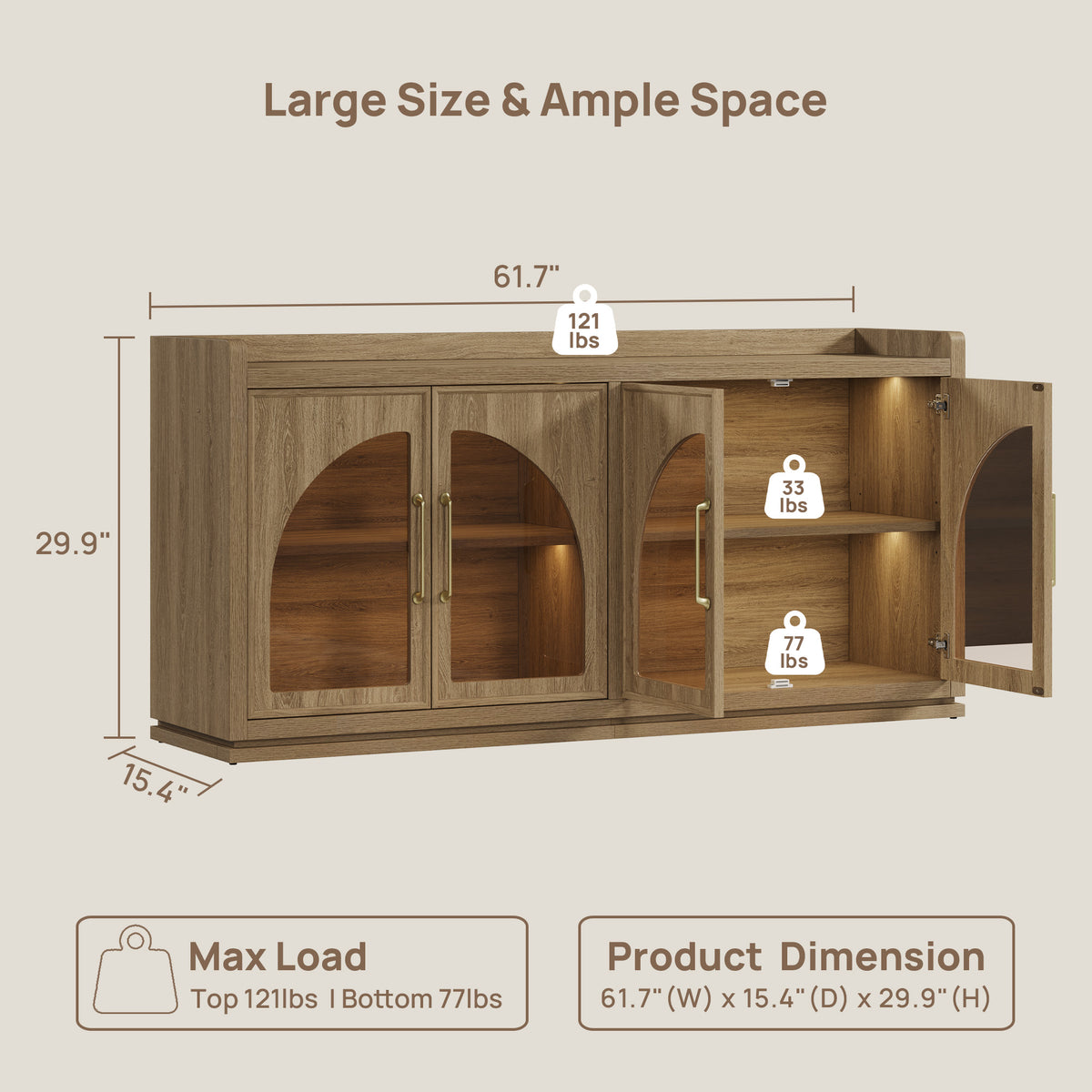Helio Sideboard with Glass Doors