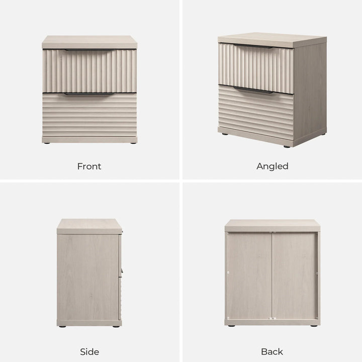 Stria Nightstand with Drawers