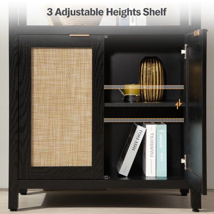 Savanna Bookshelf with 2 Doors, Set of 2