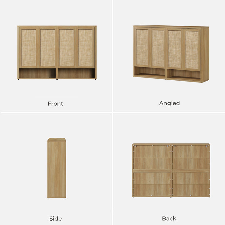 Zura 50-Pair Shoe Cabinet with 4 Doors