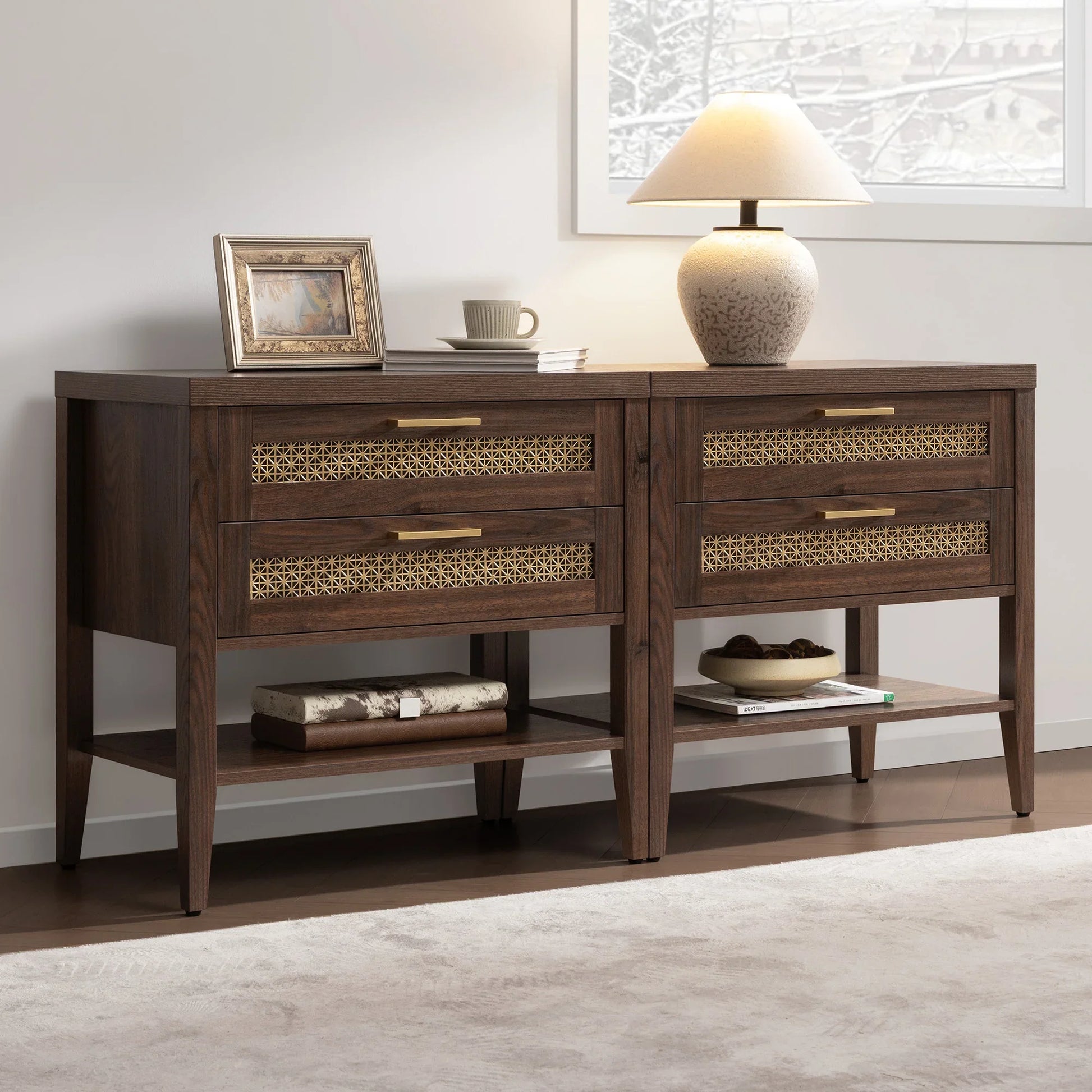 Andy Nightstand Set With 2 Doors