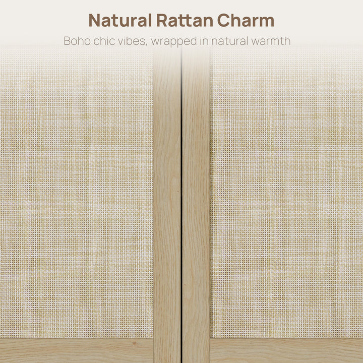 Zura Rattan Bookcase, 71 Inches Tall