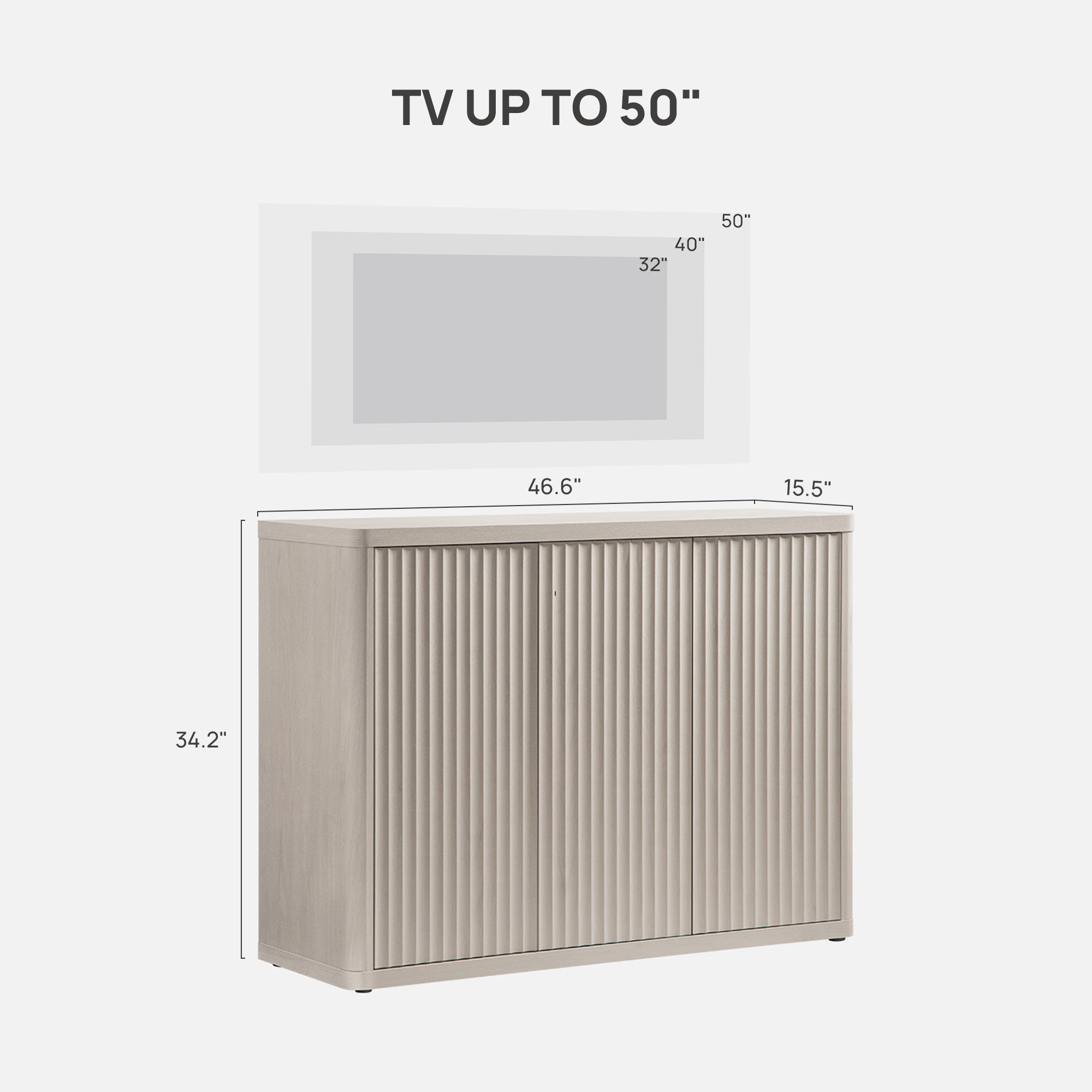 Cas TV Stand with 3 Doors