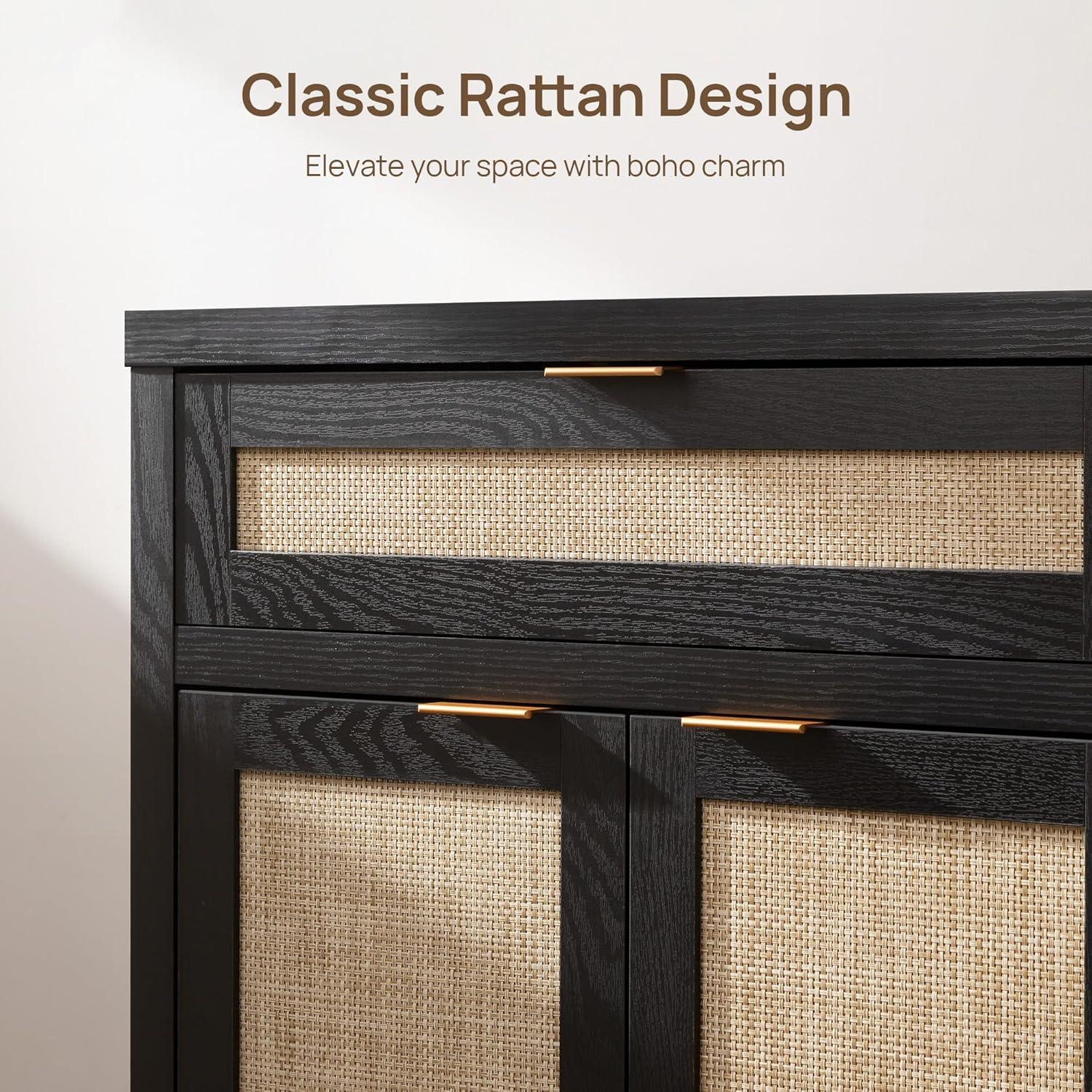 Savanna Black Buffet Cabinet with Drawers