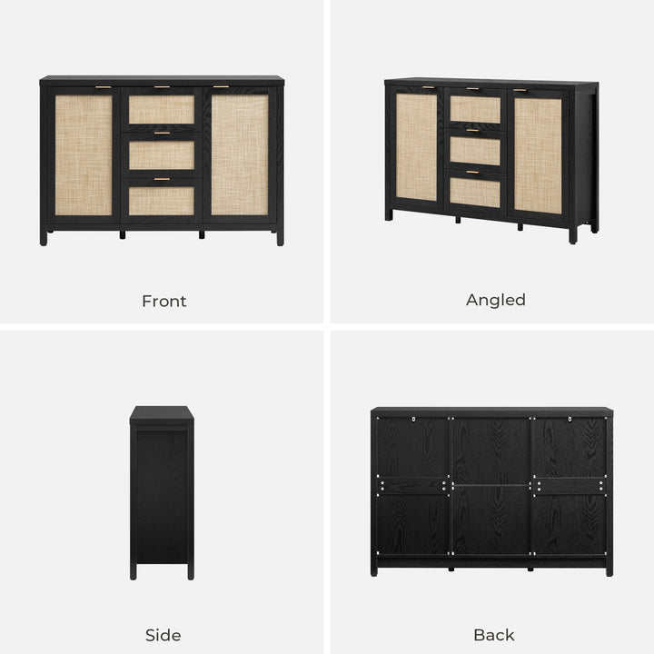 Savanna Sideboard Cabinet with 3 Drawers，Set of 2