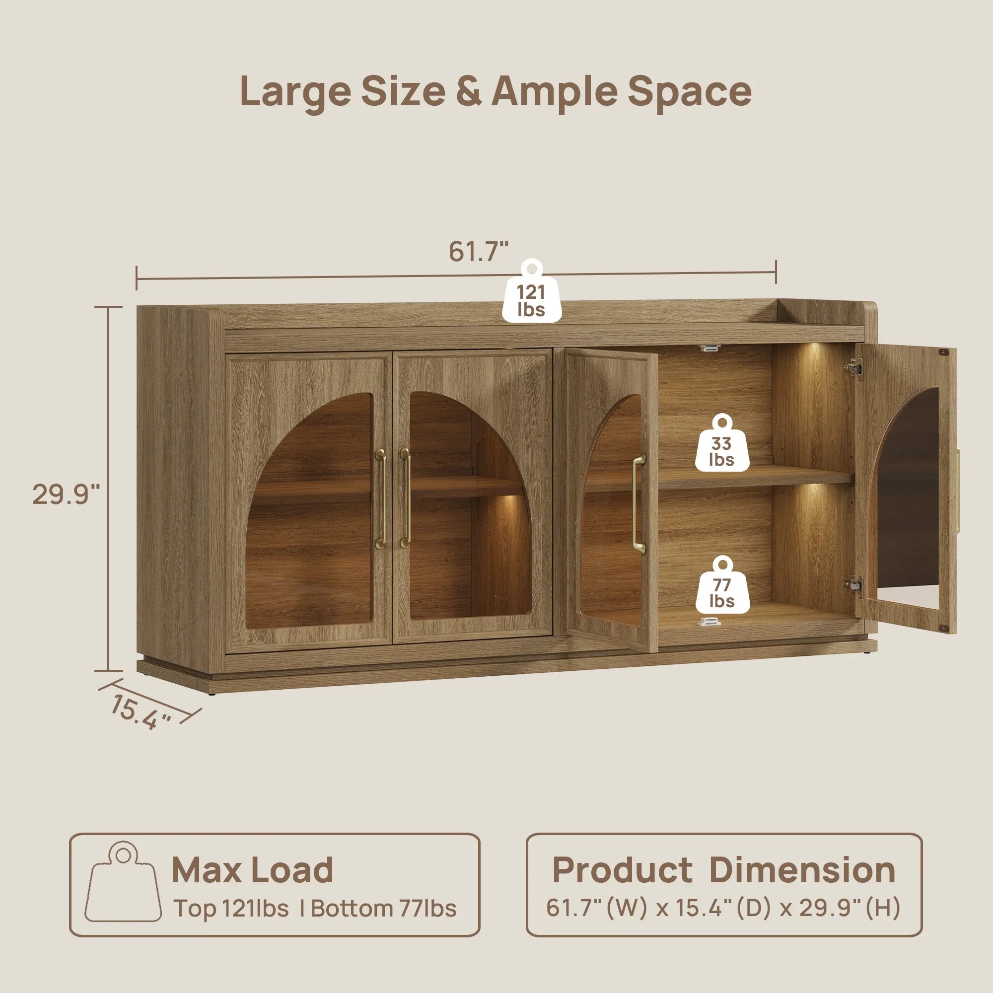 Helio Sideboard with Glass Doors