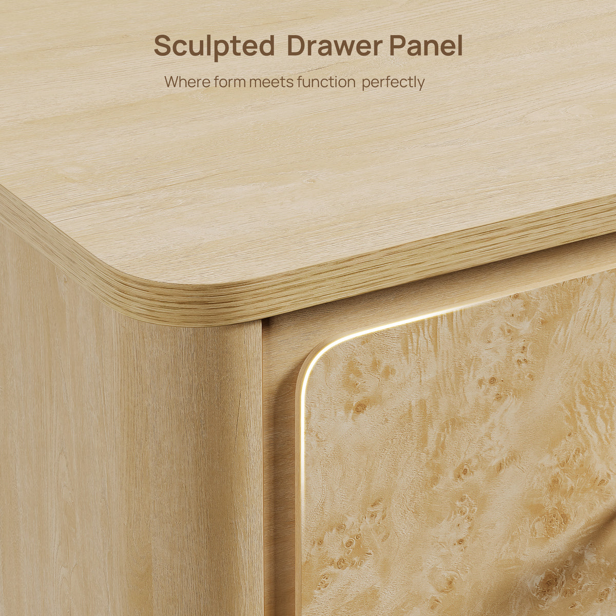 Burluxe 24.8'' Wide Night Table with Storage