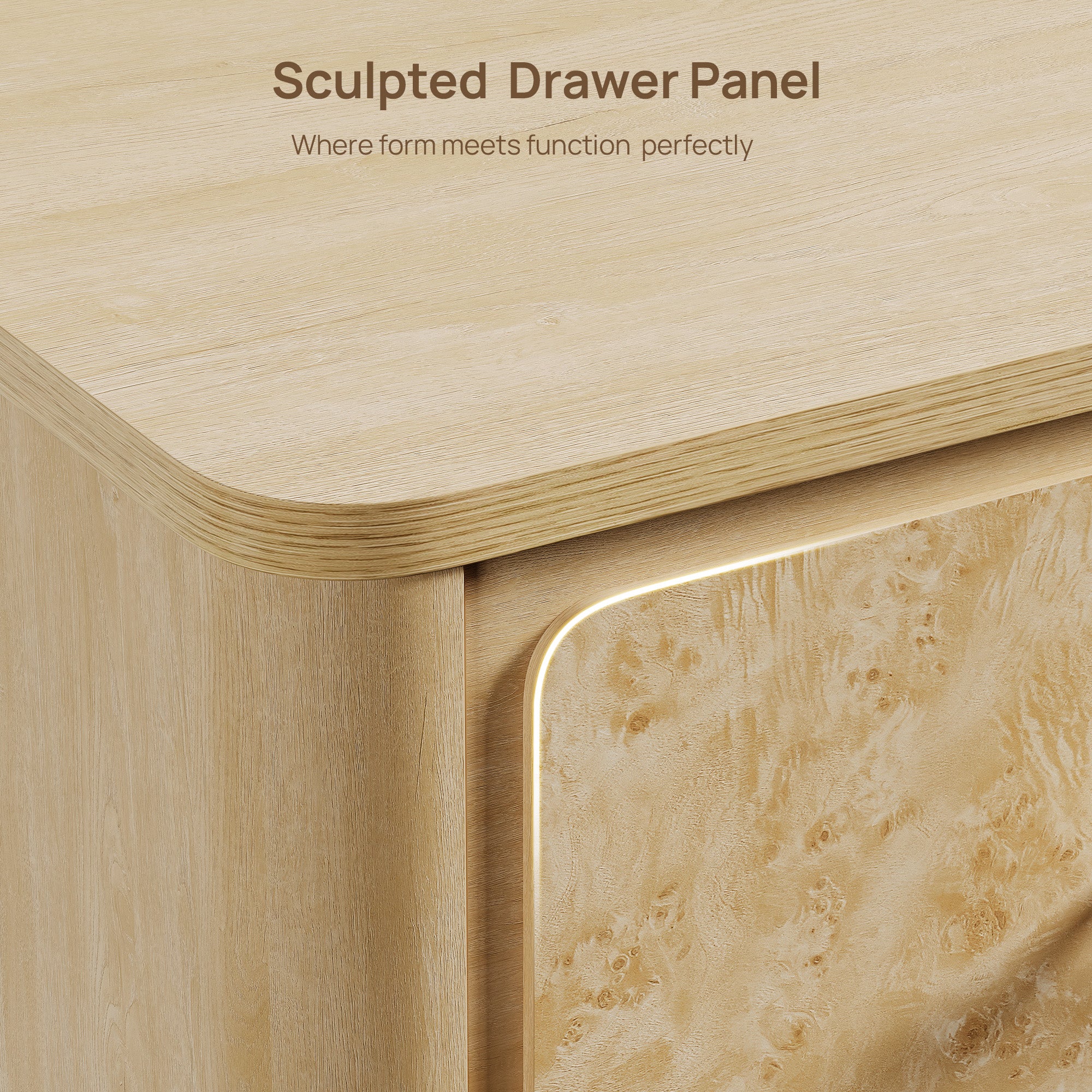 Burluxe 24.8'' Wide Night Table with Storage